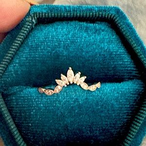 14k Rose Gold Natural Moissanite ring